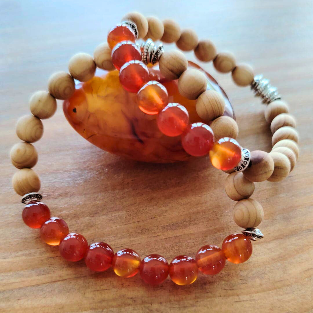 Bracelet en pierre de Cornaline